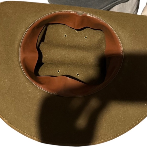 Original WWII Australian Army Bush Hat With Badge  Military Hat - Picture 3 of 5